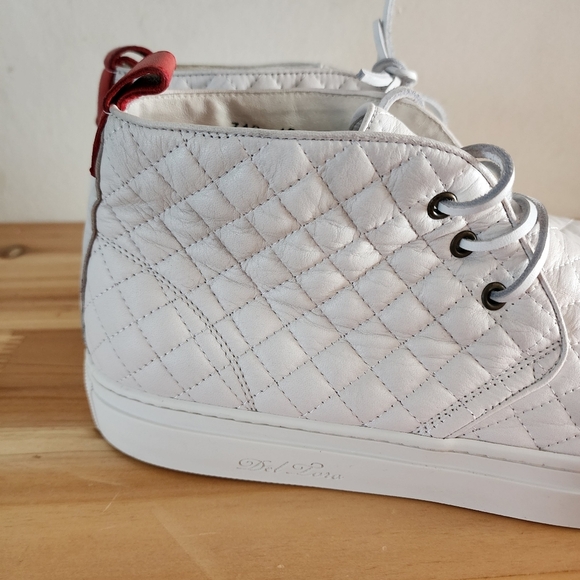 Del Toro Men’s Quilted Alto Chukka White Leather Sneaker Shoe Size 12 main image 10